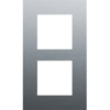 Niko Pure alu steel grey Tweevoudige Verticale afdekplaat Niko Pure alu steel grey