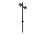 SLV Belgium Sitra 360 SL Spike tuinpaaltje met grondpin 2x9W Gx53 90° + kabel antraciet Spikes