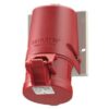 MENNEKES Wandcontactdoos 16A 5P 6H 400V rood IP44, met TwinCONTACT + kabelinvoer bovenaa 16 ampére