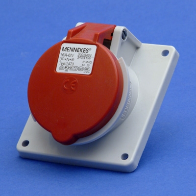 MENNEKES Inbouwcontactdoos 16A 5P 6H 400V rood IP44, met TwinCONTACT 16 ampére