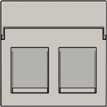Niko Original light grey Centraalplaat data 2x RJ Niko Original Light Grey