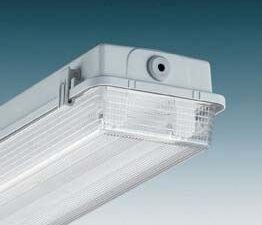 SODIREP PEP (Eteco) opbouw armatuur TL 2x58W EVG plexi polycarbonaat IP65 IK07 Lengte 1576mm Waterdichte armaturen lengte +/- 1570mm