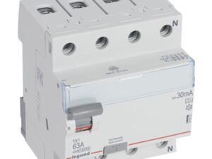 Legrand Differentieelschakelaar TX³ 4P 30mA 63A Type A 4 Polig (badkamer vochtige ruimtes) Differentieelschakelaar 4 Polig