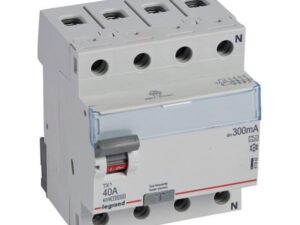 Legrand Differentieelschakelaar TX³ 4P 300mA 40A Type A 4 Polig Differentieelschakelaar 4 Polig