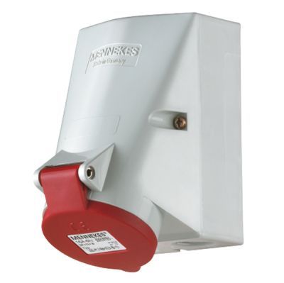 MENNEKES Wandcontactdoos 16A 5P 6H 400V rood IP44, met TwinCONTACT 16 ampére