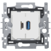 Niko Dubbele smart USB-A en USB-C lader Niko USB