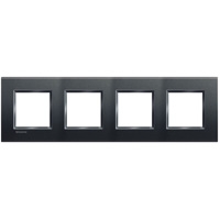 Bticino LivingLight Rechthoekige afdekplaat 4×2 modules 71mm antraciet Living Light Antraciet