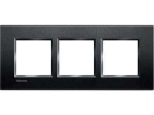 Bticino LivingLight Rechthoekige afdekplaat 3×2 modules 57mm antraciet Living Light Antraciet