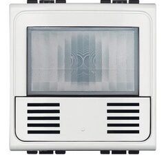 Bticino LivingLight Automatische schakelaar IR+ultrasonoor 2 modules 2.5A 230V wit Bewegingsdetectoren