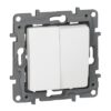 Legrand Niloé dubbele wisselschakelaar 10AX 250V wit met spanklauwen Legrand Niloé wit