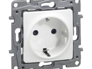 10 x Legrand Niloé contactdoos 2P+A schuko 16A steekklem wit met spanklauwen Legrand Niloé wit