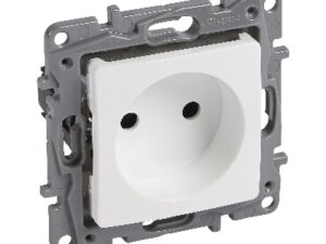Legrand Niloé contactdoos 2P 16A schroefklemmen wit met spanklauwen Legrand Niloé wit