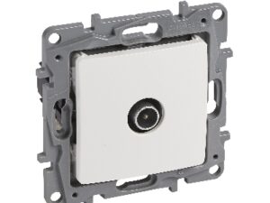 10 x Legrand Niloé contactdoos TV mannelijk 14dB 0-2400 MyHome wit met spanklauwen Legrand Niloé wit