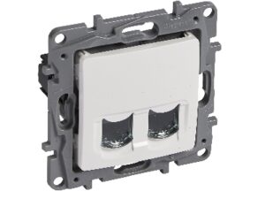 Legrand Niloé dubbele RJ45 contactdoos cat. 6 UTP wit met spanklauwen Legrand Niloé wit