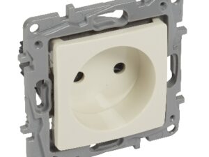 10 x Legrand Niloé contactdoos 2P 16A schroefklemmen crème met spanklauwen Legrand Niloé crème