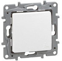 10 x Legrand Niloé drukknop IP44 spatwaterdicht 6A 250V wit schroefbevestiging Legrand Niloé wit