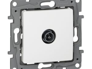 10 x Legrand Niloé contactdoos TV mannelijk 14dB 0-2400 MyHomez wit met schroefbeves Legrand Niloé wit
