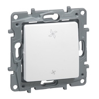10 x Legrand Niloé ventilatiebediening 2 posities (traag-snel) wit schroefbevestigin Legrand Niloé wit
