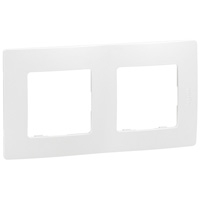Legrand Niloé dubbele afdekplaat wit hartafstand 71mm verticaal/ horizontaal Legrand Niloé wit