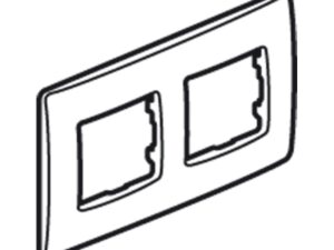 Legrand Niloé dubbele afdekplaat crème hartafstand 71mm verticaal/ horizontaal Legrand Niloé crème