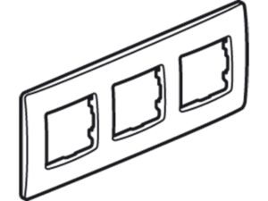 5 x Legrand Niloé 3-voudig afdekplaat crème hartafstand 71mm verticaal/horizontaal Legrand Niloé crème