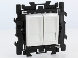 Bticino LL Compleet dubbele RJ45 6UTP met spanklauwen wit RJ45 contactdozen