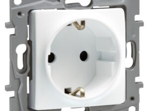 10 x Legrand Niloé contactdoos 2P+A 16A schuko steekklemmen wit met schroefbevestiging Legrand Niloé wit