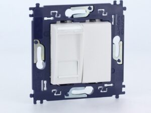 Bticino LL Compleet RJ45 +blinde toets met schroeven wit RJ45 contactdozen