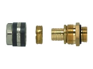 Schütz aansluitadapter met klemverbinding voor PE-Xa-buis 16 x 2 mm x 1/2″M per set van 2 stuks Schütz Toebehoren