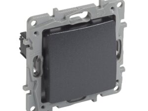 8 x Legrand Niloé DIY wisselsch. 10AX 250V antraciet spankl. Legrand Niloé antraciet