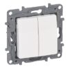 Legrand Niloé wissel 10AX + drukkn. 6A Legrand Niloé wit
