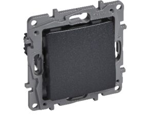 6 x Legrand Niloé DIY drukknop 6A250V anrtr.spankl. Legrand Niloé antraciet