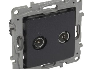 4 x Legrand Niloé DIY ctdoos TV/FM kabeltelenet antr Legrand Niloé antraciet