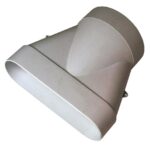 Aldes Rechte aansluiting met overgang 60×200 eq.  Ø125mm in kunststof Harde kunststof buizen Minigaine