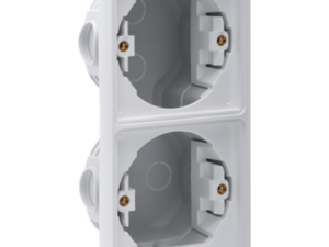 Niko Hydro grijs tweevoudige verticale inbouwdoos voor twee functies Niko Hydro Grijs opbouwdozen