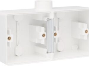 Niko Hydro wit dubbele horizontale opbouwdoos met één M20-ingang voor twee functies