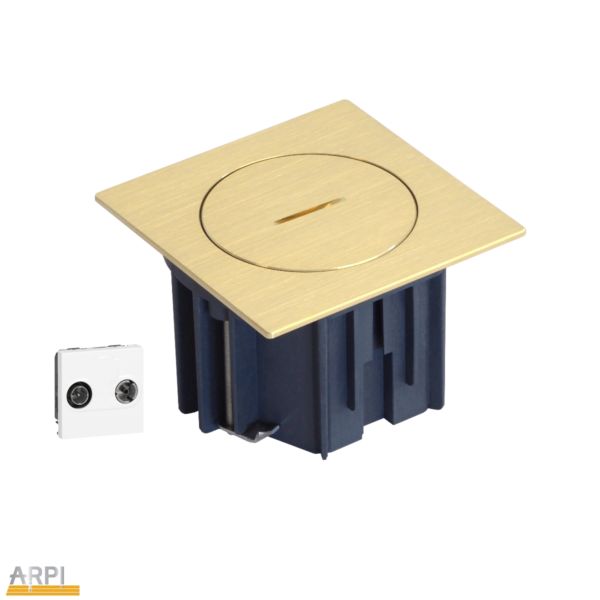 Arpi by Lithoss Vloerstopcontact IP66- Radio/ TV-Messing Keuken & Vloerstopcontacten