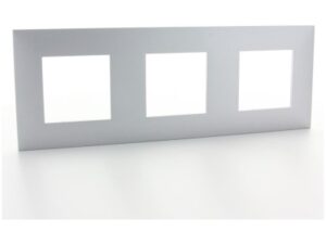Legrand Valena Next afdekplaat 3 mechanismen hor/vert centerafstand 71mm alu Valena Next Aluminium