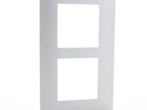 Legrand Valena Next afdekplaat 2 mechanismen vert centerafstand 57mm alu Valena Next Aluminium