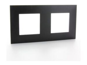 Legrand Valena Next afdekplaat 2 mechanismen hor/vert centerafstand 71mm zwart Valena Next Zwart