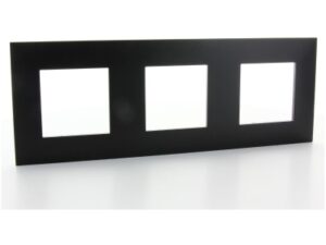 Legrand Valena Next afdekplaat 3 mechanismen hor/vert centerafstand 71mm zwart Valena Next Zwart