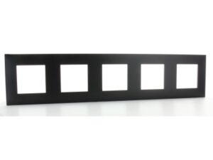 Legrand Valena Next afdekplaat 5 mechanismen hor/vert centerafstand 71mm zwart Valena Next Zwart