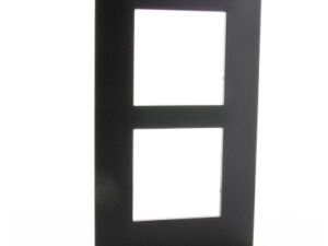 Legrand Valena Next afdekplaat 2 mechanismen  vert centerafstand 57mm zwart Valena Next Zwart