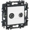 Legrand Valena Next TV/FM contactdoos kabelnetwerk volledig apparaat wit met spanklauwen Valena Next Wit