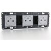 Legrand  Valena Next vlakke contactdoos 3x2P+A 16A volledig apparaat alu met schroefbev Valena Next Aluminium