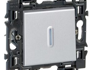 Legrand Valena Next wisselschakelaar verlicht 10AX volledig apparaat alu met spanklauwen Valena Next Aluminium