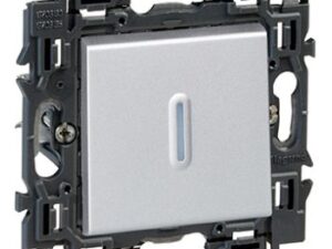 Legrand Valena Next drukknop verlicht 6A volledig apparaat alu met spanklauwen Valena Next Aluminium