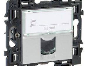 Legrand Valena Next contactdoos RJ45 UTP cat6 volledig apparaat alu met spanklauwen Valena Next Aluminium