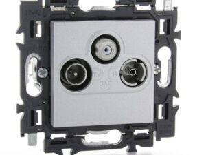 Legrand Valena Next TV/FM/SAT contactdoos ster volledig apparaat alu met spanklauwen Valena Next Aluminium