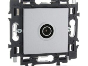 Legrand Valena Next enkelvoudige TV contactdoos volledig apparaat alu met spanklauwen Valena Next Aluminium